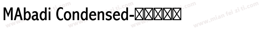 MAbadi Condensed字体转换